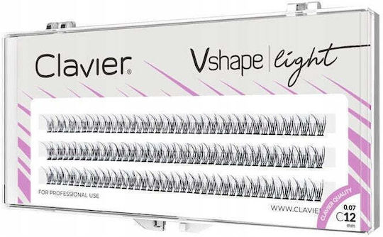 Clavier Vshape Light 12mm Wimpern Cluster