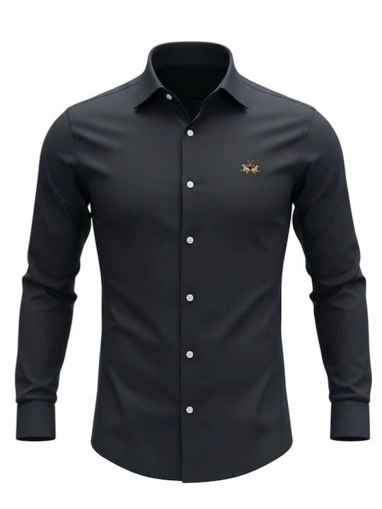 La Martina Denim Shirt Regular Fit Black