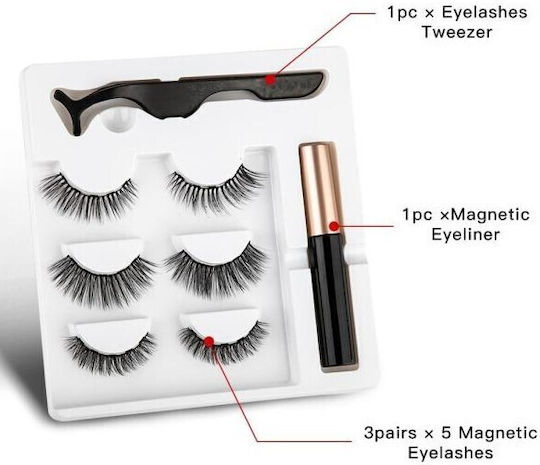 Magnetic Black False Eyelashes 5 Pieces