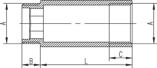 Ferro Ferro Messing Rohrverbindung 3/4" 411520