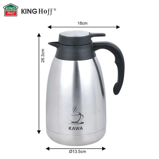 KING Hoff Thermos Bottle Stainless Steel 2lt King Hoff