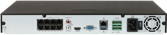 Uniview NVR302-08B-P8-IQ Καταγραφικό NVR 8 Καναλιών με Ανάλυση 4K