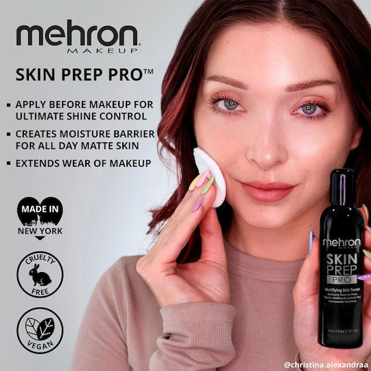 Mehron Lotiune Antiperspiranta Pentru Machiaj Mehron Skin Prep Pro Clear, 120ml