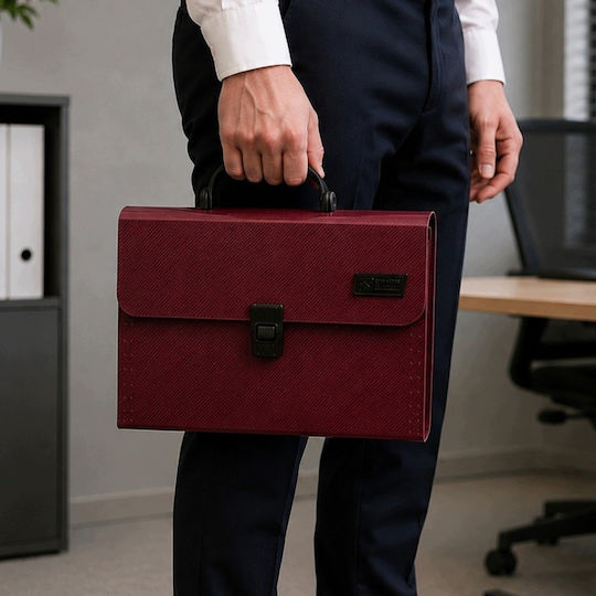 Lean Toys Dosar Pentru Hârtie A4 Burgundy