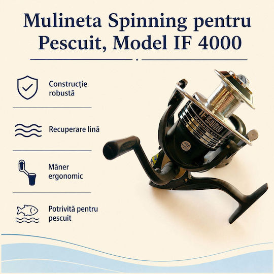4000 Mulinetă de pescuit pentru Spinning