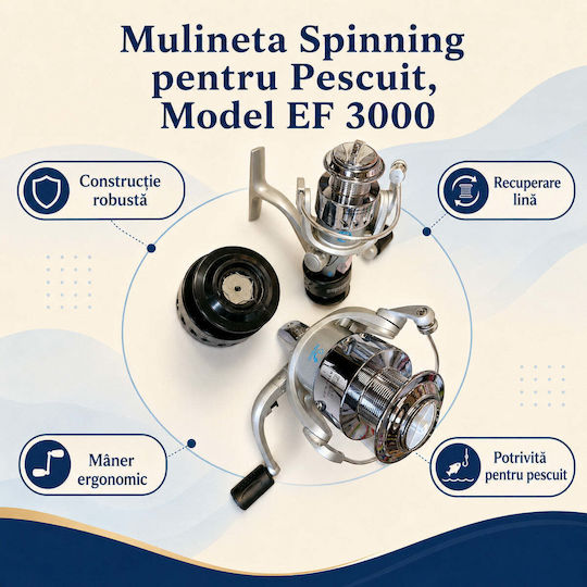 3000 Mulinetă de pescuit pentru Spinning