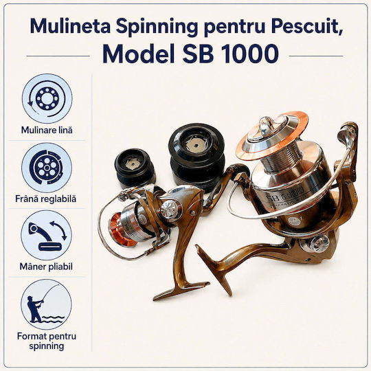 1000 Mulinetă de pescuit pentru Spinning