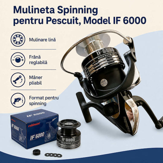6000 Mulinetă de pescuit pentru Spinning