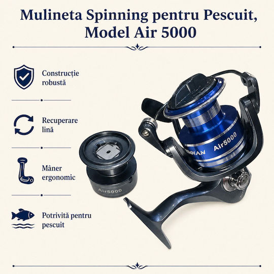 5000 Mulinetă de pescuit pentru Spinning