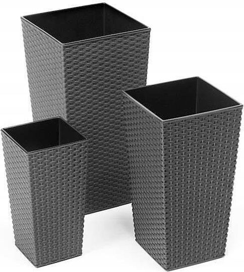 Lamela Keramik Blumentopf Mokka 30x30x57cm