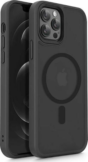 Tech-Protect Magmat Matte Back Cover Plastic / Silicone 2mm Black (iPhone 12)