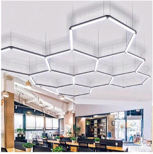 Led Екзагонално Осветление За Таван Ефект Пчелна Кошер 280w 6500k 257.6x244.4 Cm Aria Trade