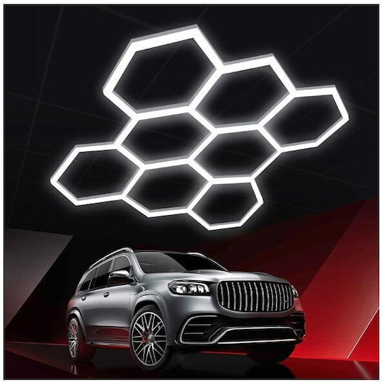 Led Екзагонално Осветление За Таван Ефект Пчелна Кошер 280w 6500k 257.6x244.4 Cm Aria Trade