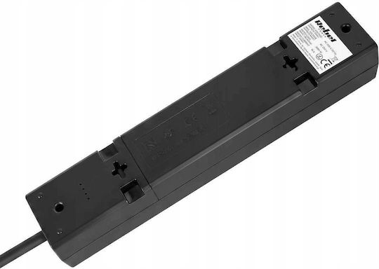 Rebel Power Strip 4 Sockets with Switch and 5m Cable France (Type E)