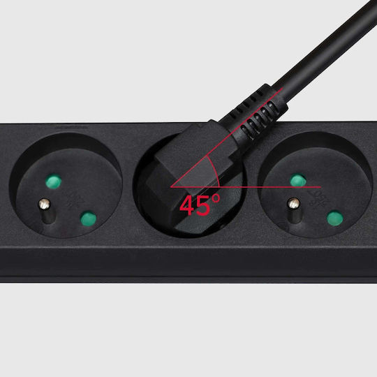 Rebel Power Strip 4 Sockets with Switch and 5m Cable France (Type E)