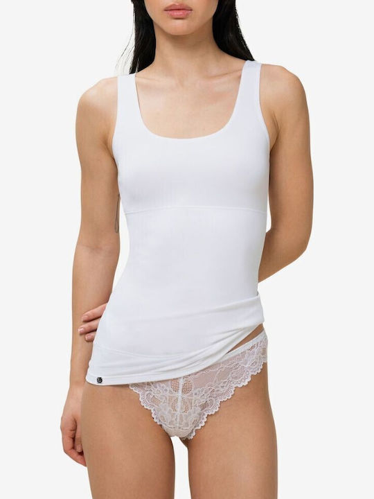 Triumph Sensation Top Σύσφιξης Χωρίς Ραφές Λευκό