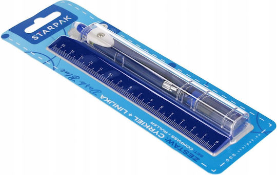Starpak Metallischer Markierungskompass mit Nadel mit Bleistift Tipps für den Austausch Blau