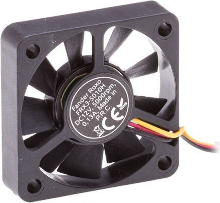 Fander Roxo 5010H Вентилатор за кутия (5000rpm / 16.9cfm) Без Led Осветление и Свързване 3-Pin Черен