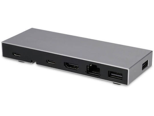 LMP Компактна докинг станция Dock 2 Thunderbolt 4 / USB-C с HDMI PD Ethernet Сива