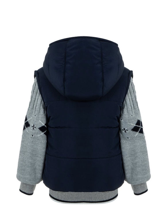 Kinderjacken & Winterjacken Lässig Ärmellos Kurze mit Kapuze Blau