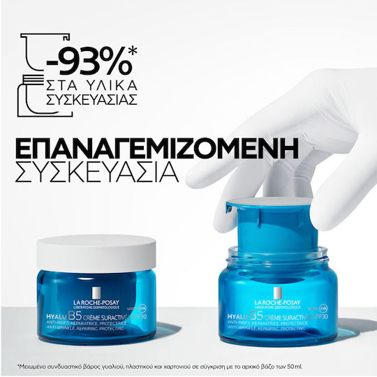 La Roche Posay Hyalu B5 Пълнител 72-Часов Хидратиращ И Противостареещ Крем За Лице Със SPF30 Срещу Несъвършенства С Хиалуронова Киселина 50ml