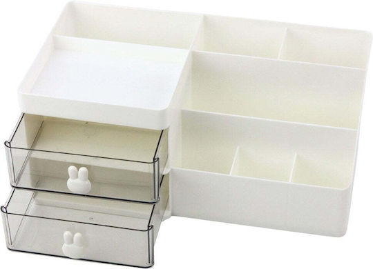 Lean Toys Organizator de Cosmetice cu Sertare și Separatoare Alb