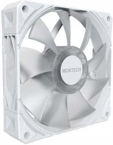 Montech E28 ARGB Gehäuselüfter 120mm (2000rpm / 85,09cfm) mit ARGB Beleuchtung und Verbindung 4-Pin PWM 3 Stück Weiße