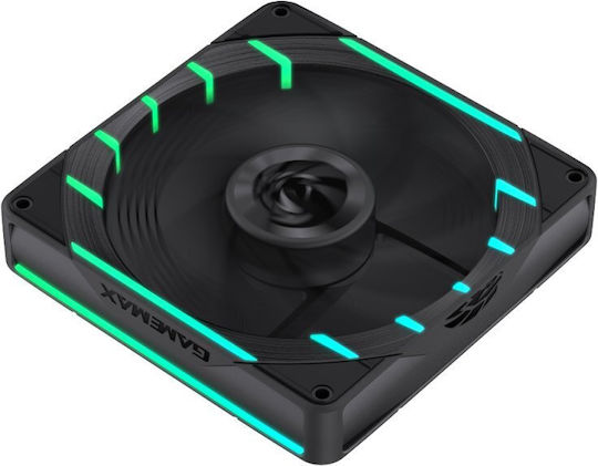 GameMax Tornado T14 Вентилатор за кутия 140mm (1800rpm / 70.75cfm) с ARGB Осветление и Свързване 3-Pin Черен