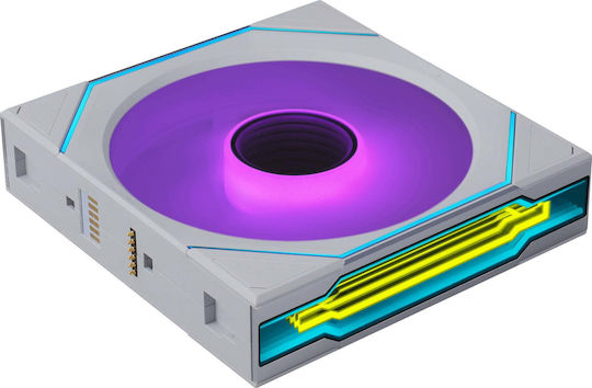 Lian Li Uni Fan Sl-inf Flex 120mm Обратен Обратен Blade Вентилатор за кутия (2200rpm / 65.7cfm) с ARGB Осветление и Свързване 4-изводна ШИМ Бял