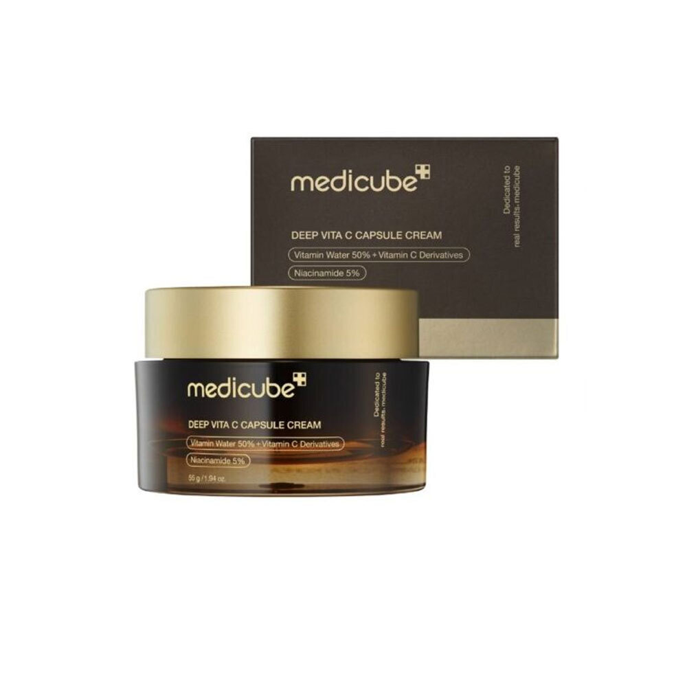 Medicube Deep Vita C Capsule Light 24ωρη Ενυδατική Κρέμα Προσώπου Ημέρας κατά των Πανάδων με Βιταμίνη C & Κολλαγόνο 55gr