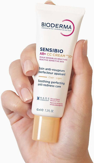 Bioderma Sensibio AR+ CC Cream SPF50+ Daily Tinted Cream With High Sun Protection for Sensitive Reactive Skin Prone to Rosacea 40ml