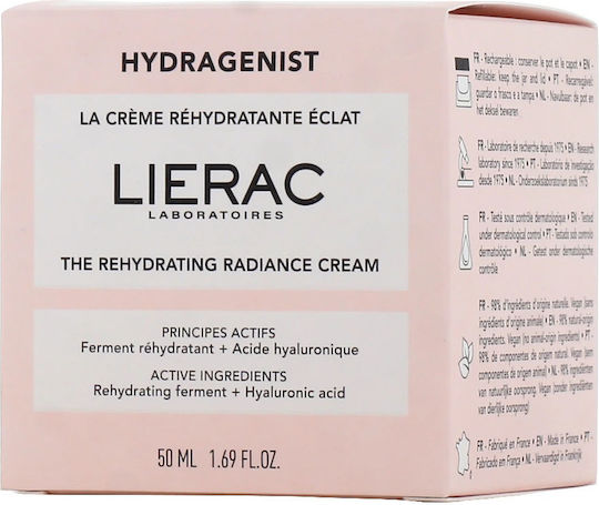 Lierac Hydragenist Хидратиращ Крем За Лице С Хиалуронова Киселина И Пробиотици 50ml