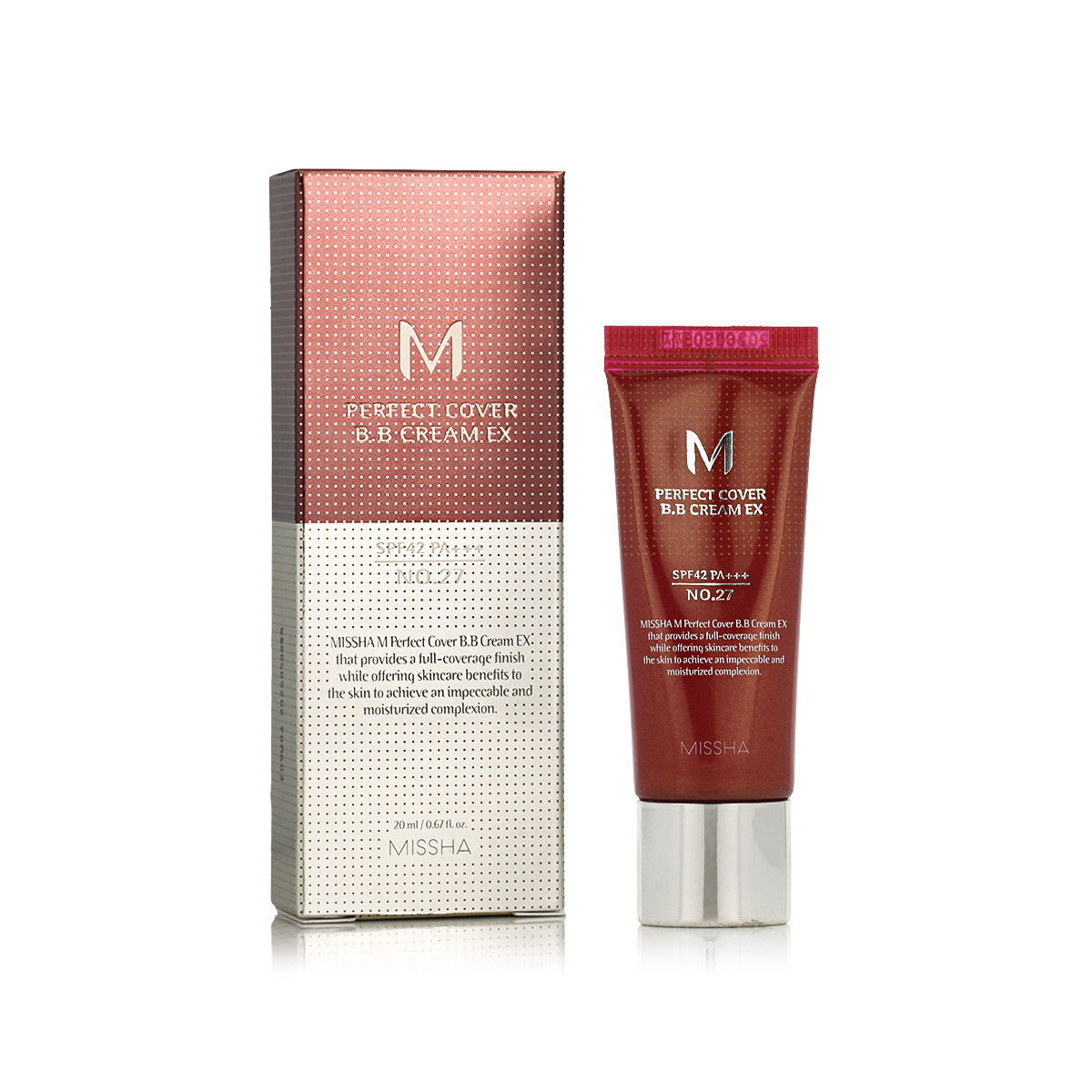 Missha Perfect Cover BB PA+++ No. 27 Κρέμα Προσώπου Ημέρας με SPF42 για Ενυδάτωση, Ατέλειες & Λάμψη με Υαλουρονικό Οξύ & Κολλαγόνο 20ml