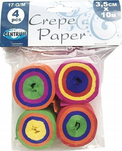 Centrum Crepe Paper 3.5cm × 10m 80314 Mix ×4