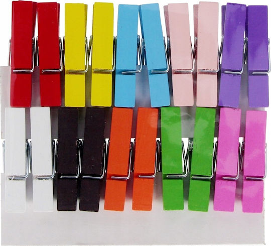 Craft Fun Wooden Decorative Pegs 20 Pieces 3.5cm Cf12/144