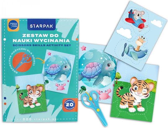 Starpak Σετ Εκμάθησης Κοπής A4 Ψαλίδι Animals Stkpb1/24