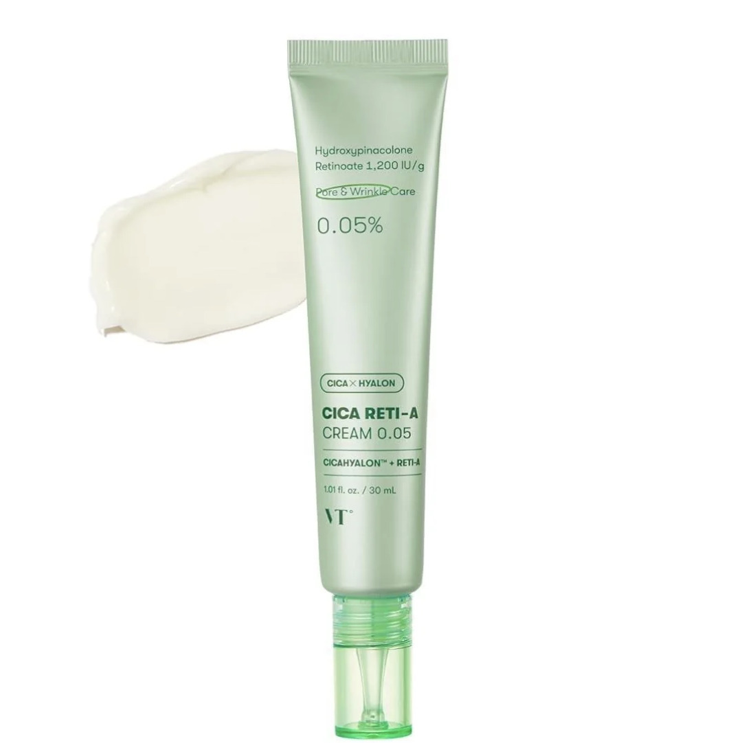VT Cosmetics Cica Reti-A 0.05 Αντιγηραντική & Ρυθμιστική Κρέμα Προσώπου Νυκτός κατά των Ατελειών & της Ακμής με Ρετινόλη & Υαλουρονικό Οξύ 30ml