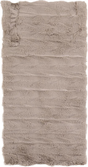 Royal Carpet Bunny Неплъзгащ Се Правоъгълен Furry Килим Пясъчен 120x180см