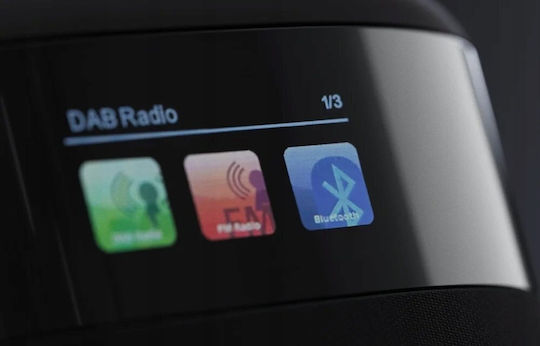 Pinell Tischplatte Radio Batterie DAB mit Bluetooth und USB Schwarz