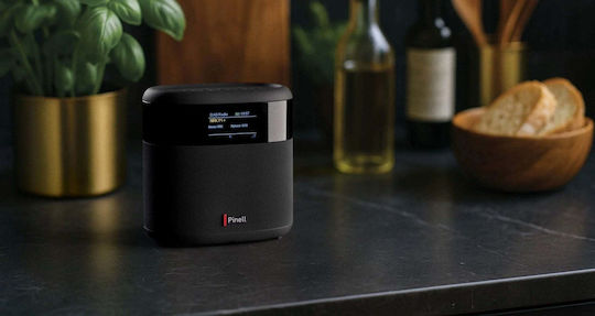 Pinell Tischplatte Radio Batterie DAB mit Bluetooth und USB Schwarz