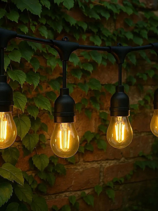 Extralink Wasserdichte Lichterkette Beleuchtung LED IP65 20m mit 20 Lampen