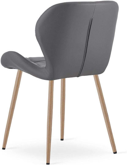 Ess- und Küchenstühle mit Künstliches Leder Gray 52x47x46cm