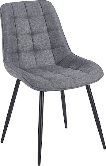 Denis Dining Room Fabric Chair Grey 56x61x85cm
