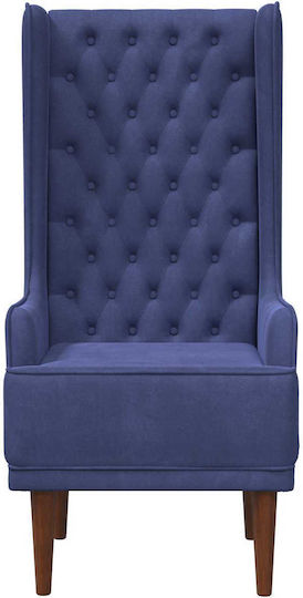 Dining Armchair Velvet Police Blue 64x64x131cm