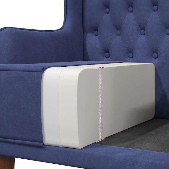 Dining Armchair Velvet Police Blue 64x64x131cm