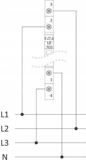 FF Trifazată Articulată Lampă Indicator Led Slim Roșie 1/2 Modul 230v Lk-703r