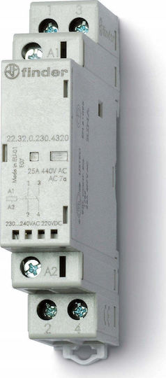 Finder Μεταγωγικός Διακόπτης Ράγας 230V 25A