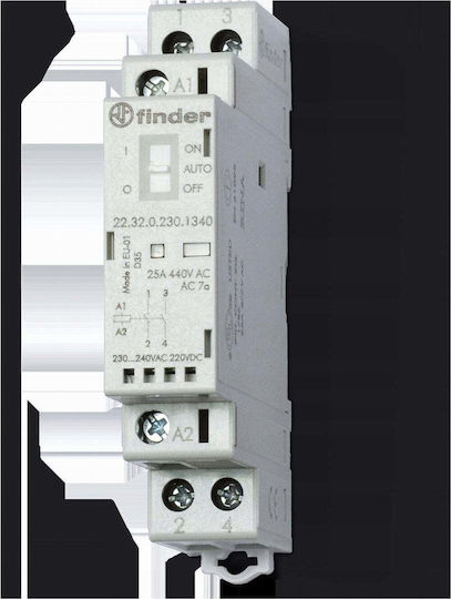 Finder Μεταγωγικός Διακόπτης Ράγας 230V 25A