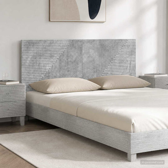 vidaXL Bed Headboard Wooden Grey 140x50cm