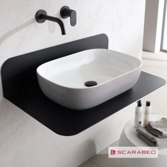 Scarabeo Plana 80 Countertop without Sink L80xW48xH20cm Black Matt